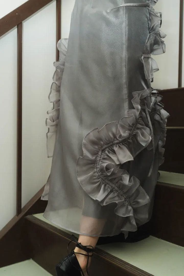 knuthmarf レイヤード チュールワンピース シルバー