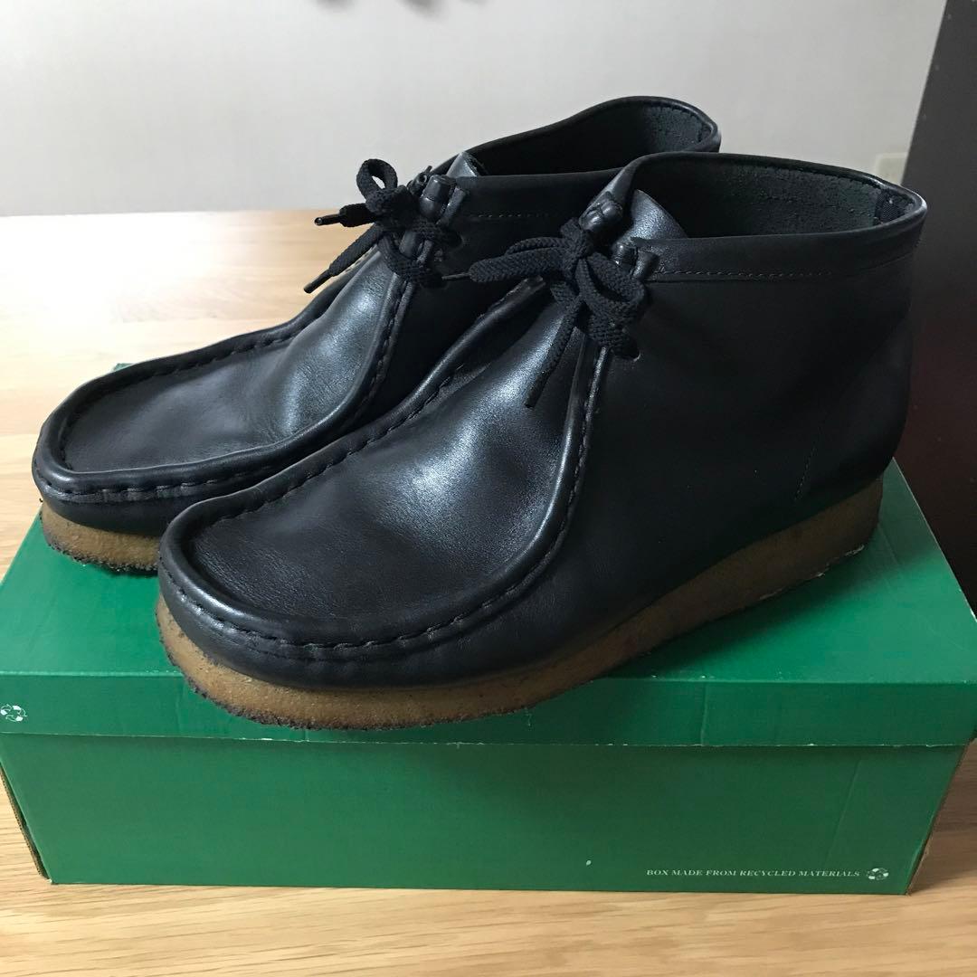 アイルランド製　クラークス　ワラビーブーツ　ブラック　レザー