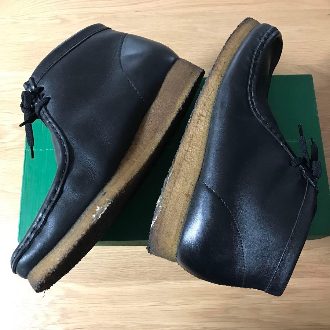 アイルランド製　クラークス　ワラビーブーツ　ブラック　レザー