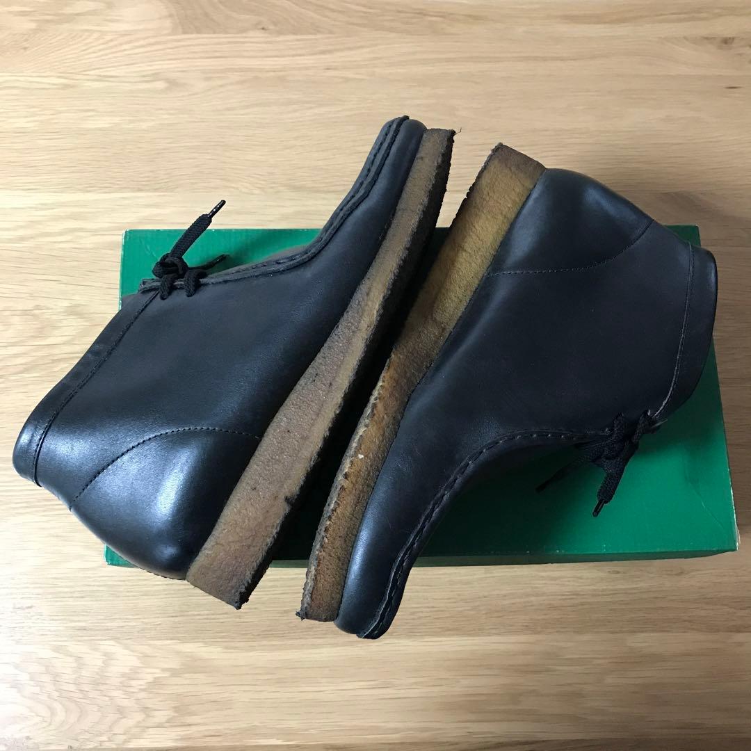 アイルランド製　クラークス　ワラビーブーツ　ブラック　レザー