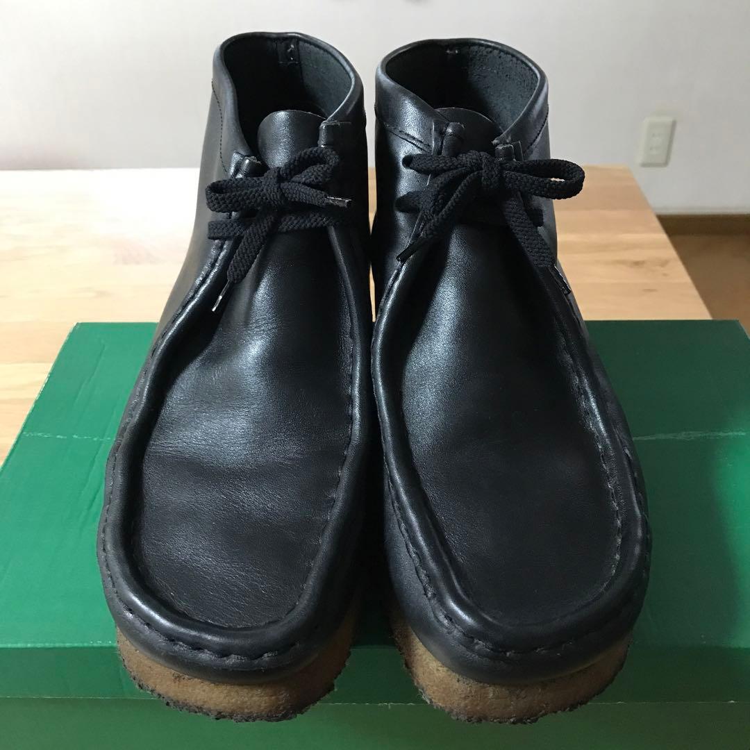 アイルランド製　クラークス　ワラビーブーツ　ブラック　レザー