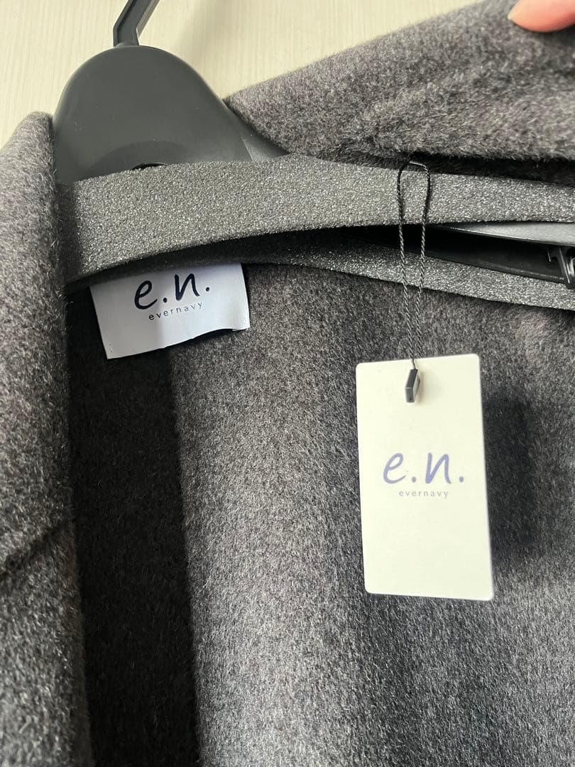 evernavy エバーネイビー　リバーコクーンロングコート　チャコールグレー