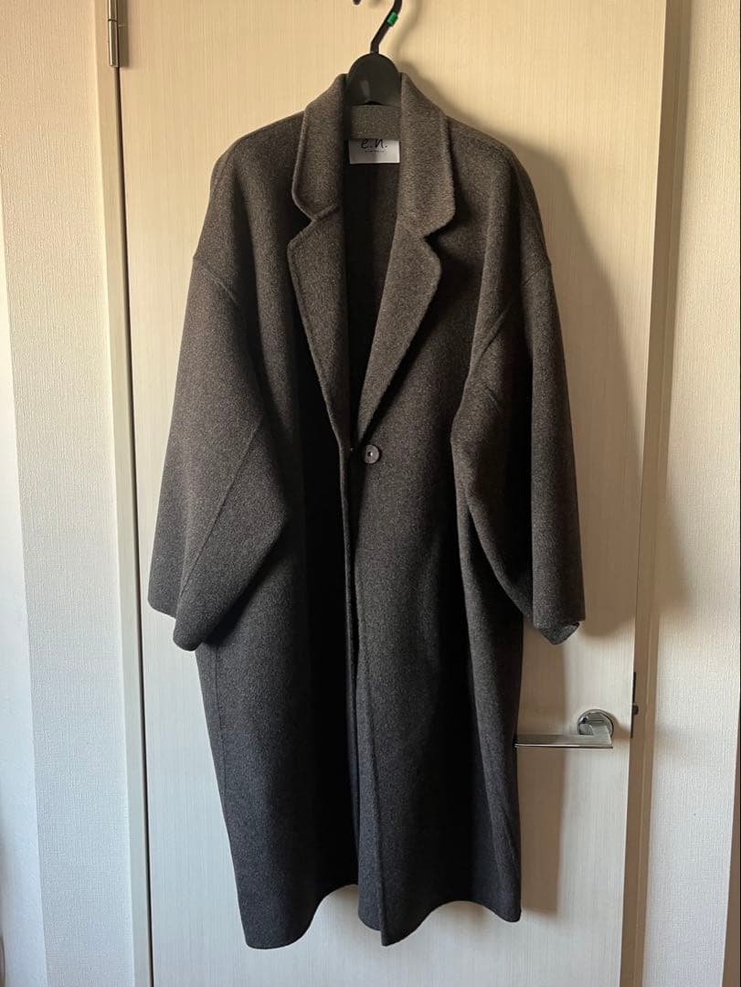evernavy エバーネイビー　リバーコクーンロングコート　チャコールグレー