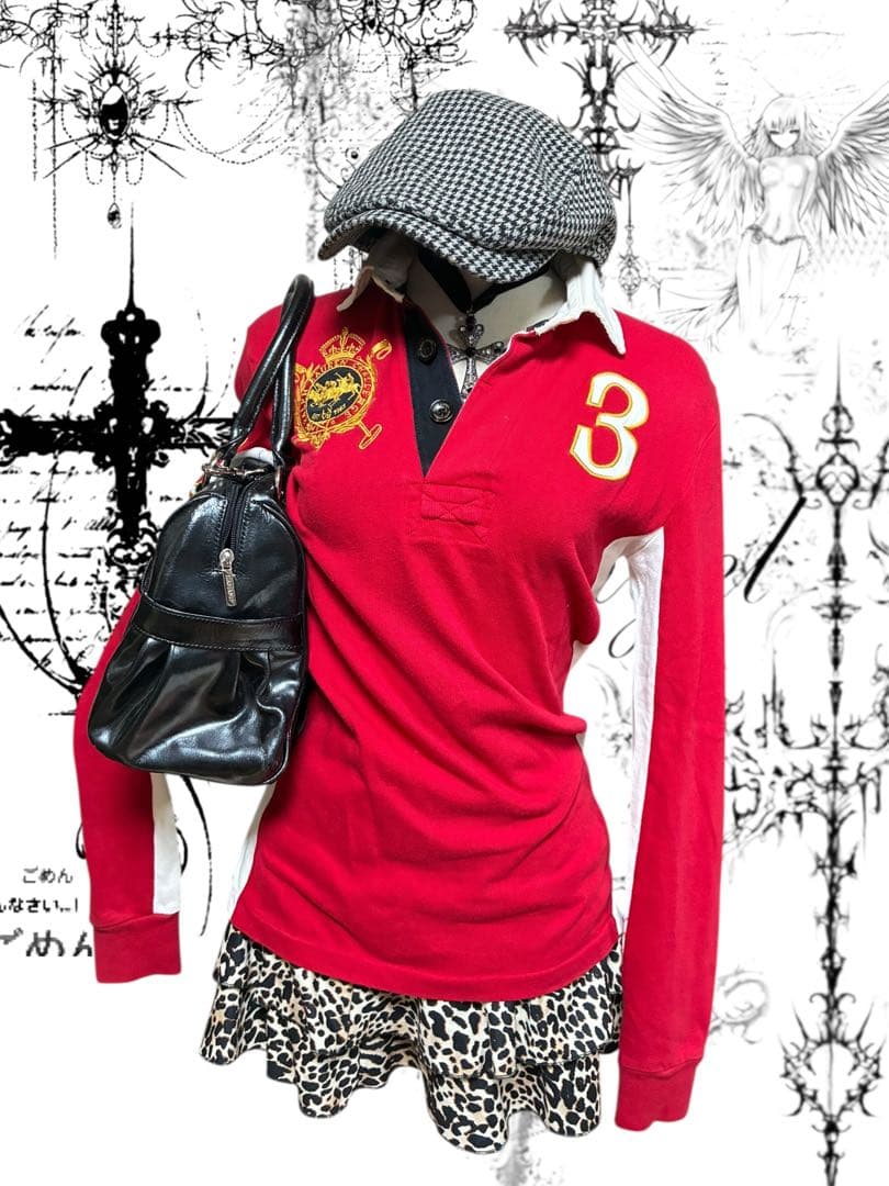 y2k平成ギャル　ラルフローレンぴちTポロ　フェアリーグランジ　マクブリンク古着