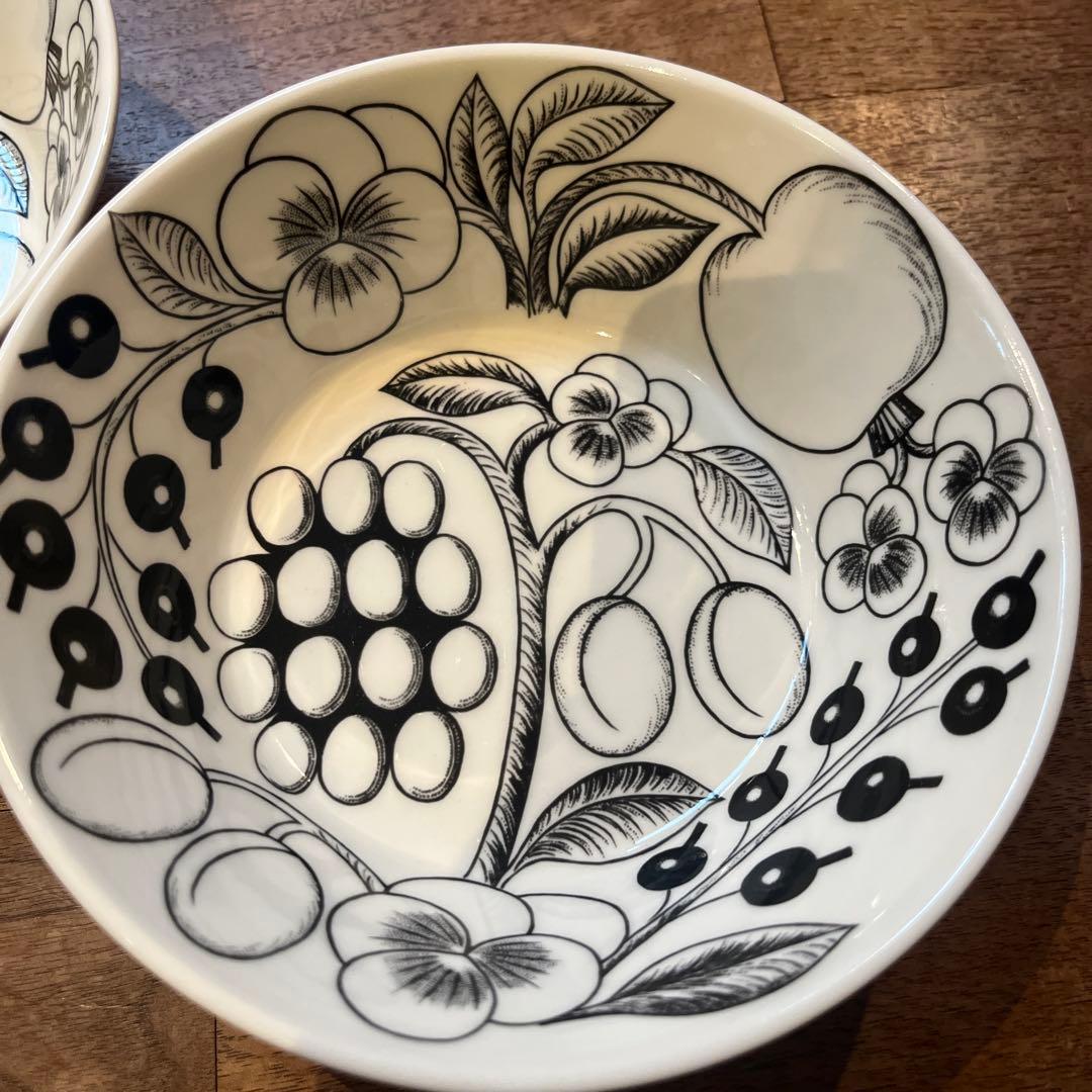 美品　旧ロゴ アラビアブラックパラティッシ　ボウル2個セット