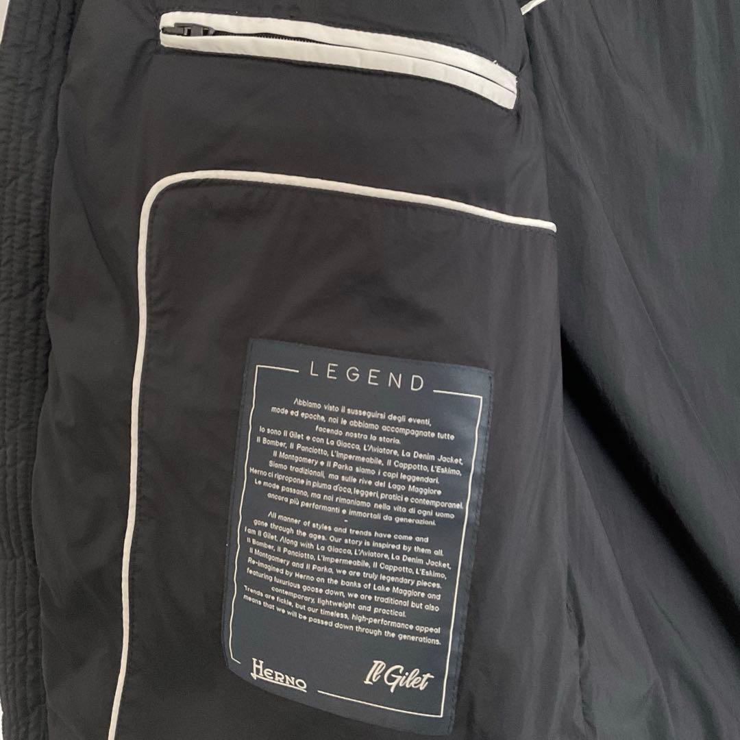 【美品】HERNO LEGEND ダウンベスト　48 ブラック