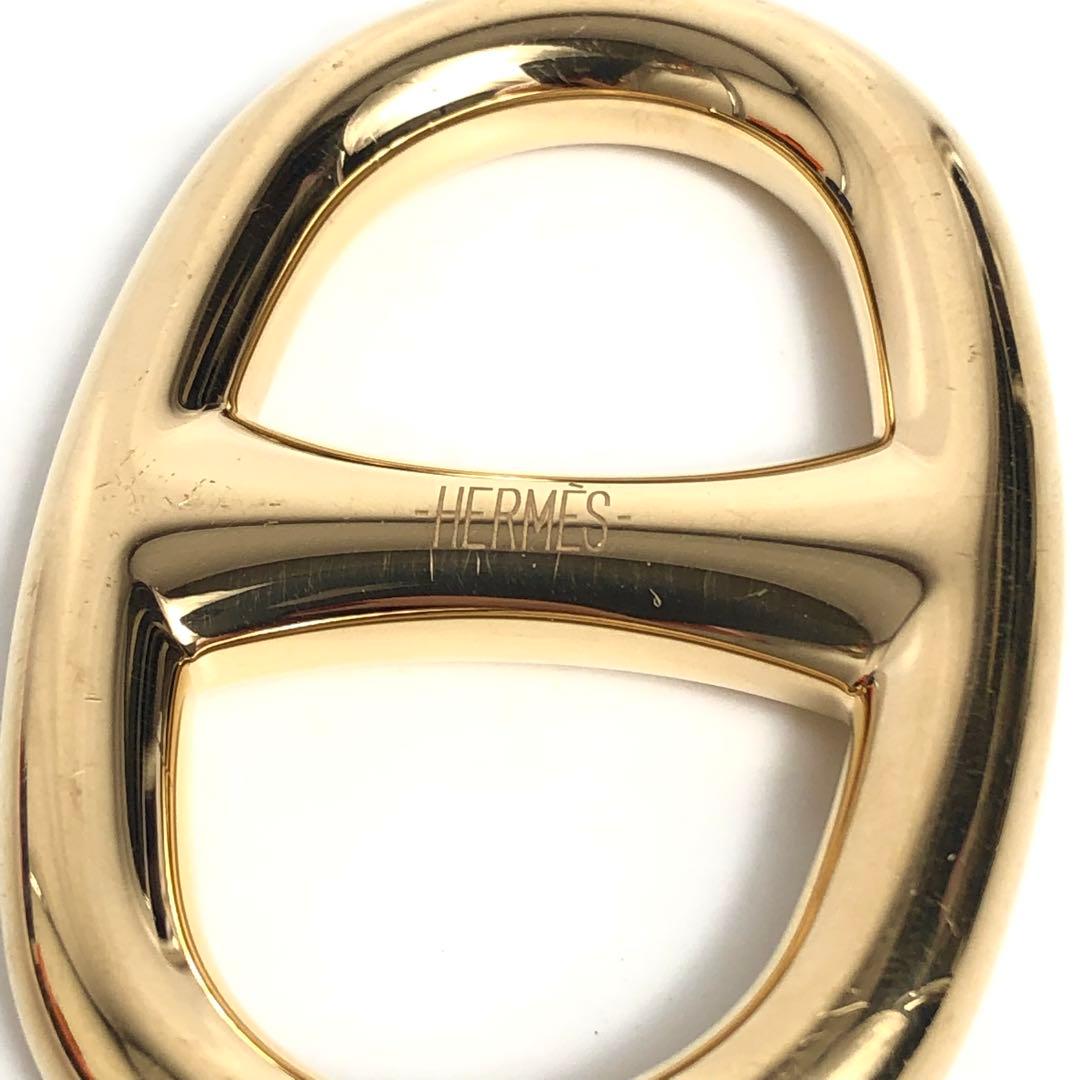 HERMES エルメス シェーヌダンクル スカーフリング ゴールドカラー