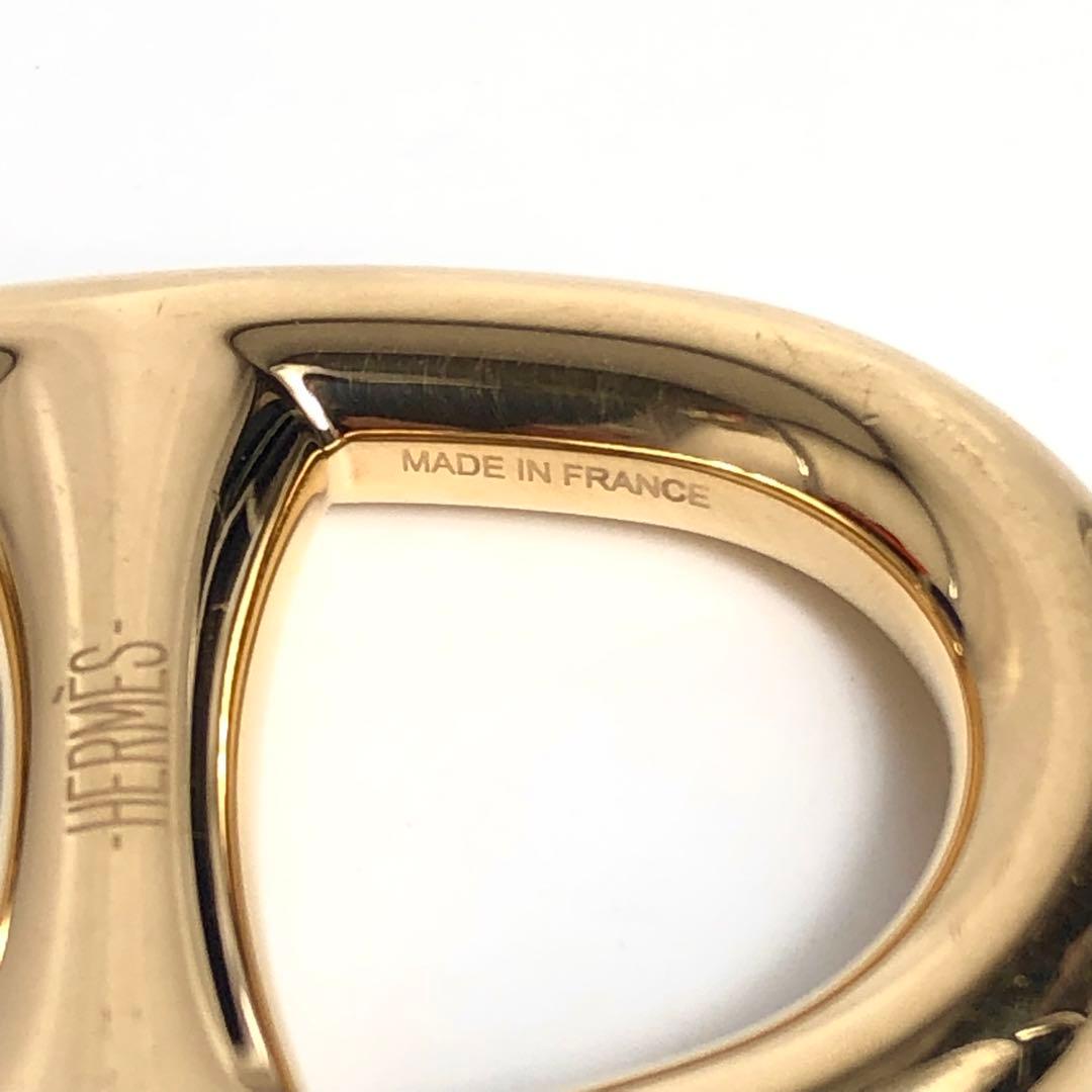 HERMES エルメス シェーヌダンクル スカーフリング ゴールドカラー