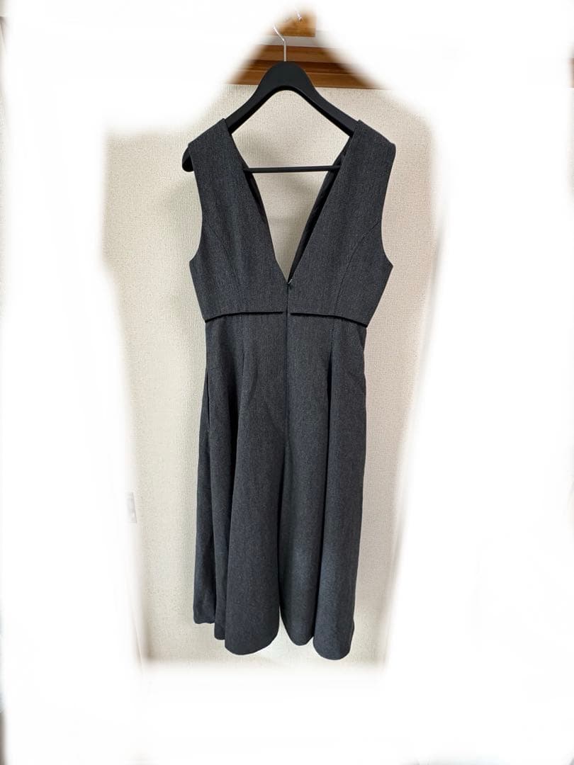 ナチュラルビューティーベーシック グレー ジャンパースカート M