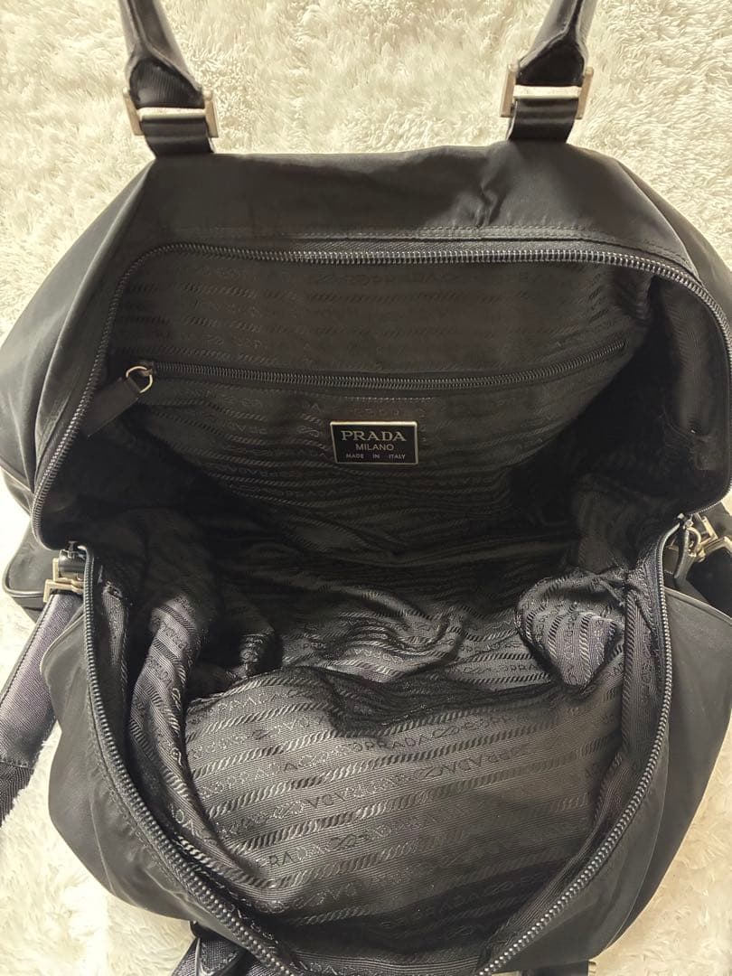 PRADA プラダ　ボストンバック　2way ナイロン　三角ロゴ