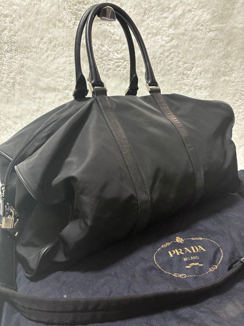 PRADA プラダ　ボストンバック　2way ナイロン　三角ロゴ