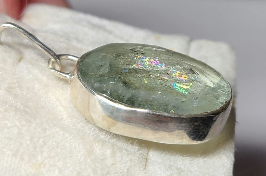 リツプラネタリウムのようなインクル★非加熱アクアマリン★ペンダントオーダー