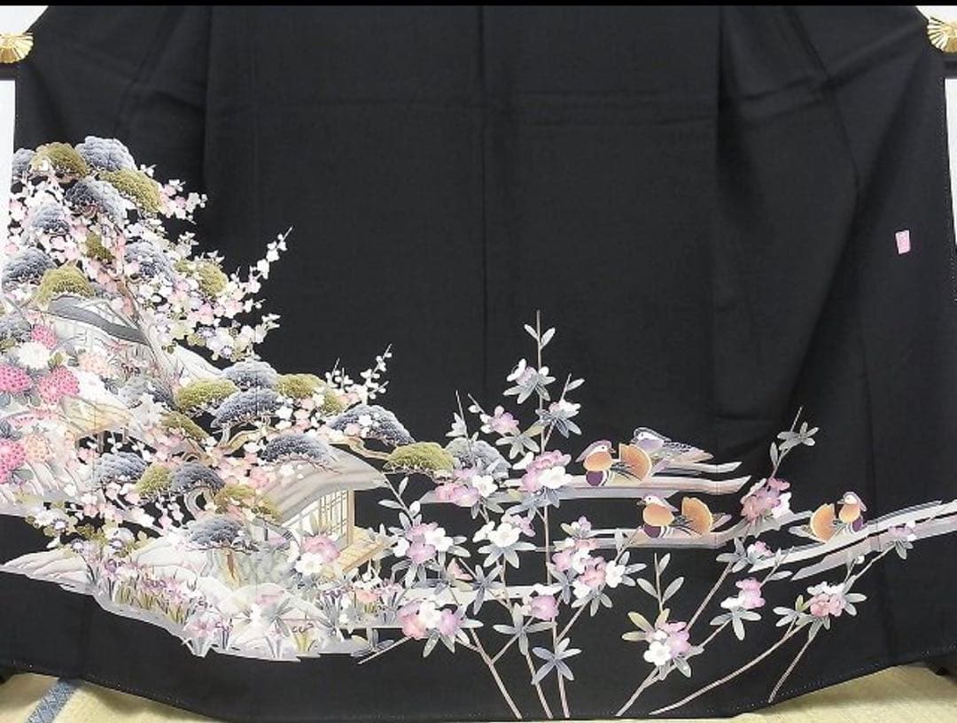 やっちゃん　本加賀友禅 作家物 黒留袖 袋帯 セット 鴛鴦 黒留袖セット