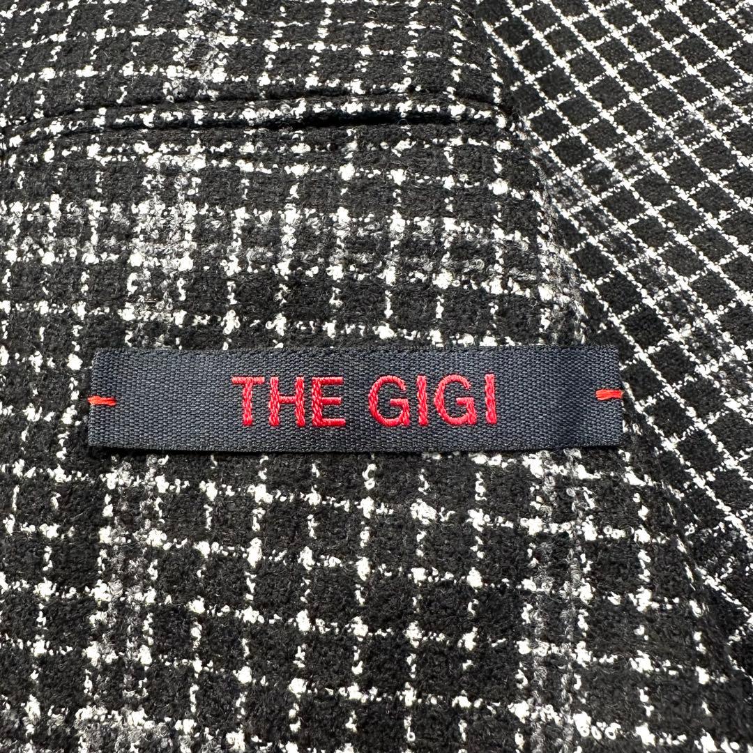 未使用級 XL相当◎ザジジ ウールツイードアンコンジャケット DEGAS 黒50