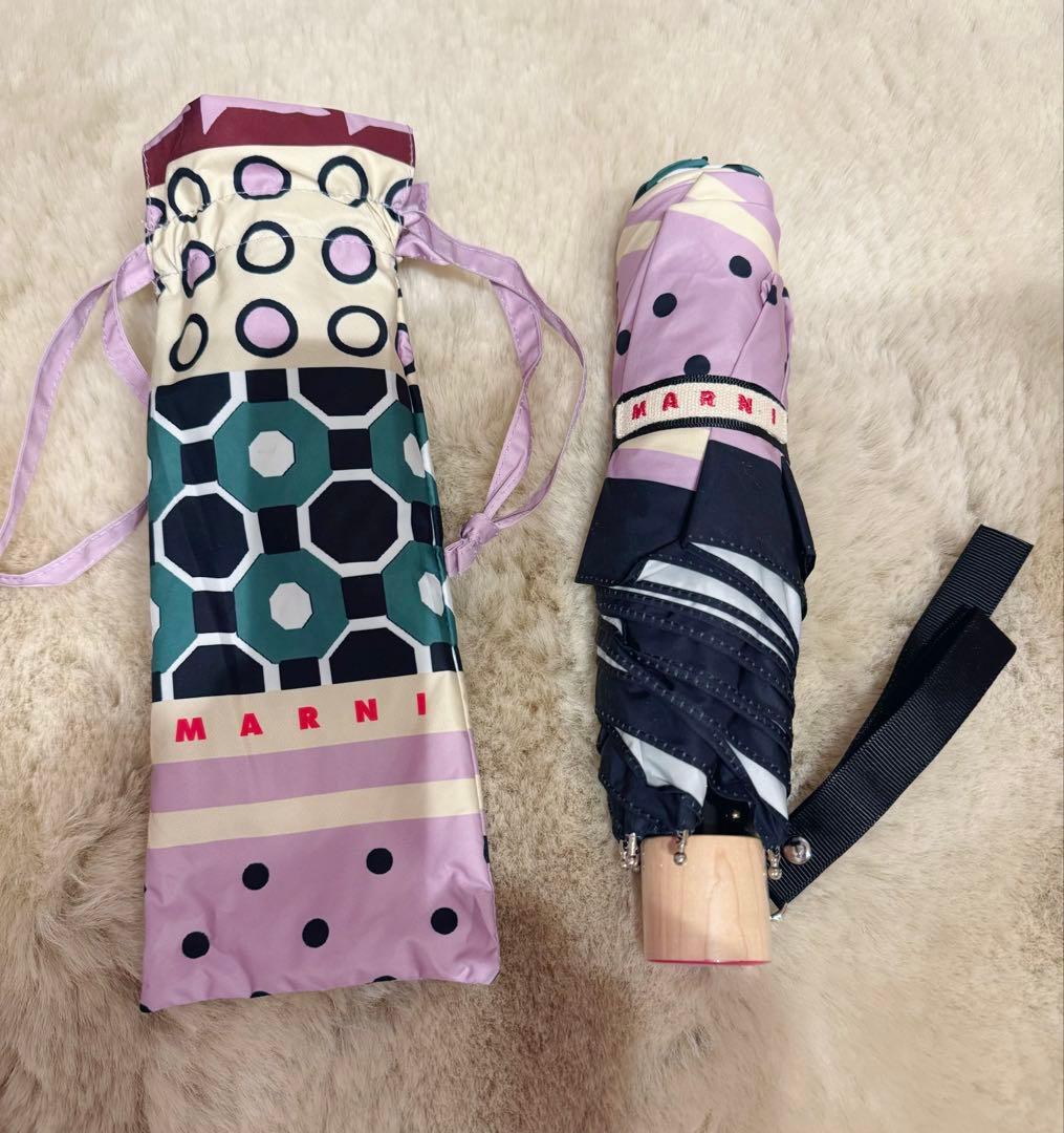 新品未使用 MARNI 折りたたみ傘 アーカイブプリント 晴雨兼用