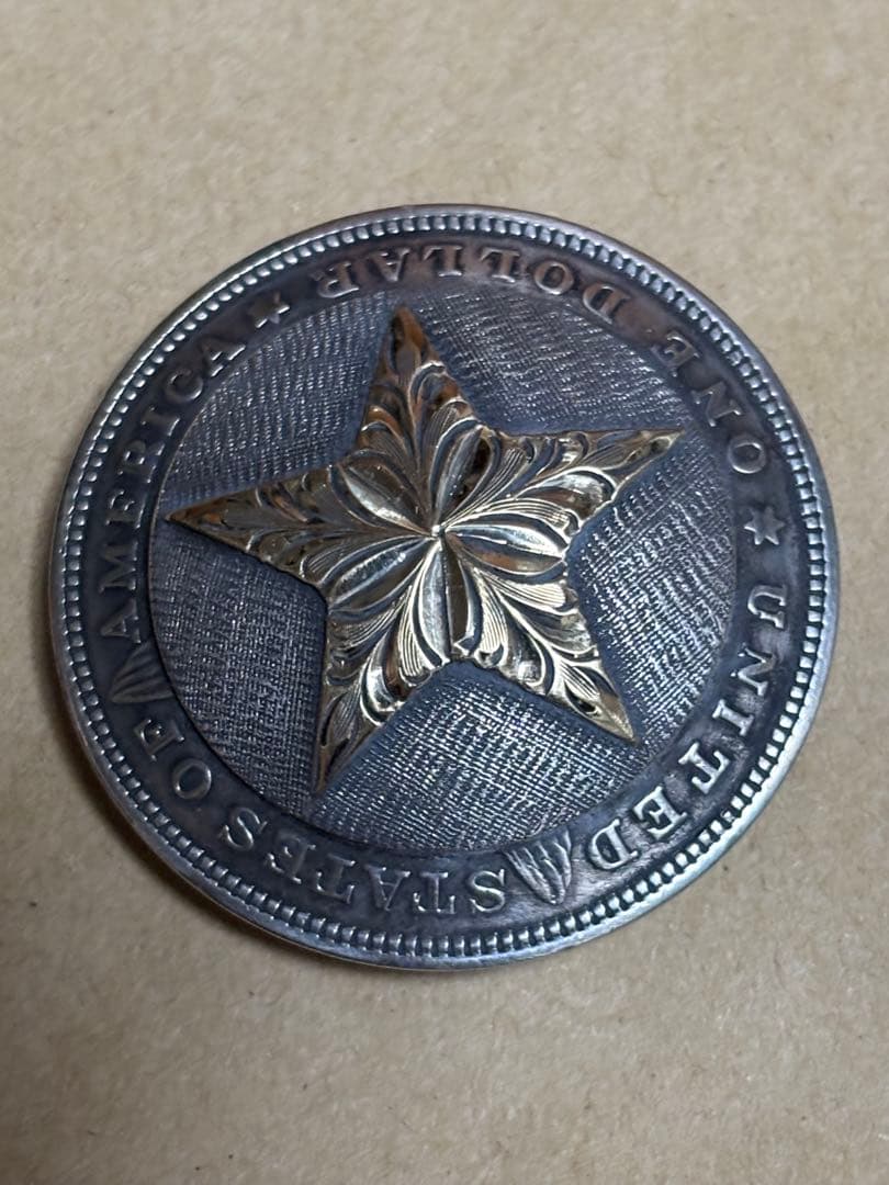 モルガンONE DOLLAR 14Kスターコンチョ