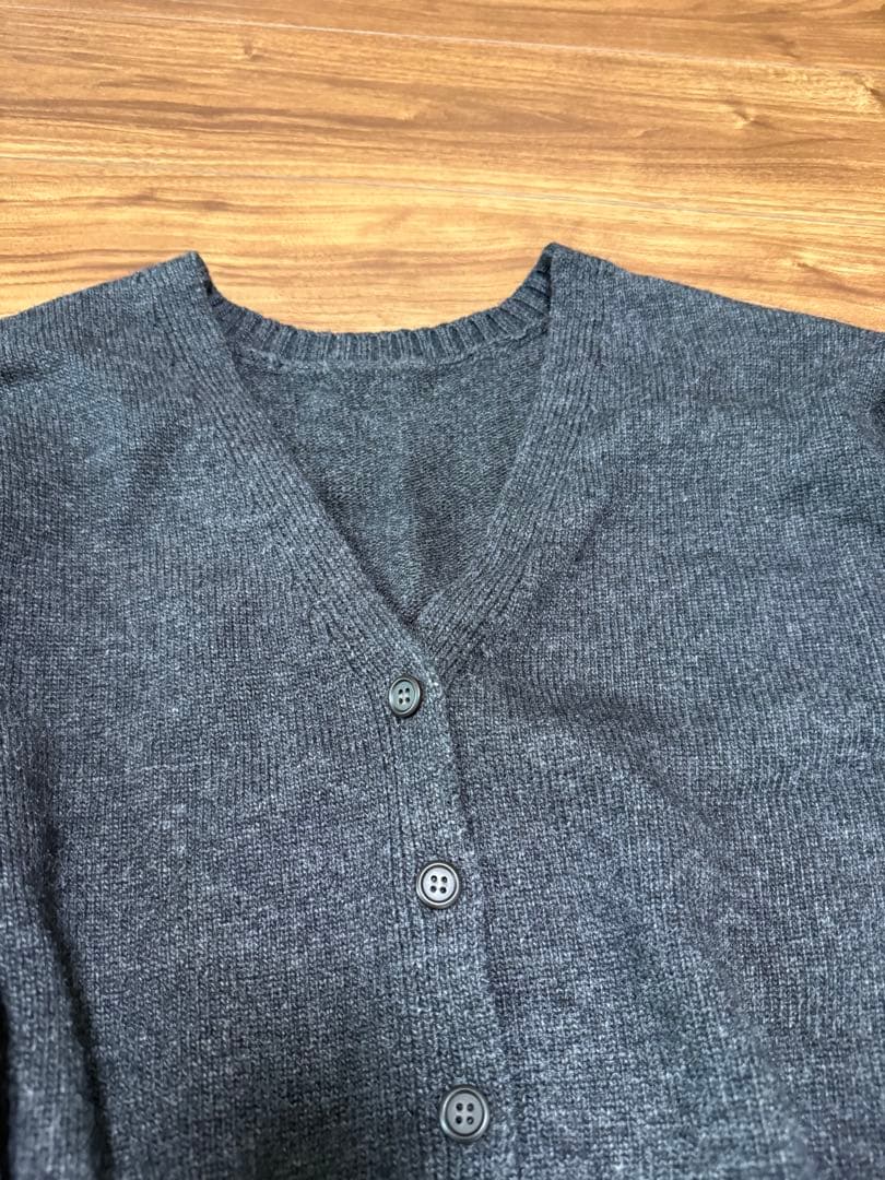 Vネックニットオールインワン グレー　S ETRETOKYO