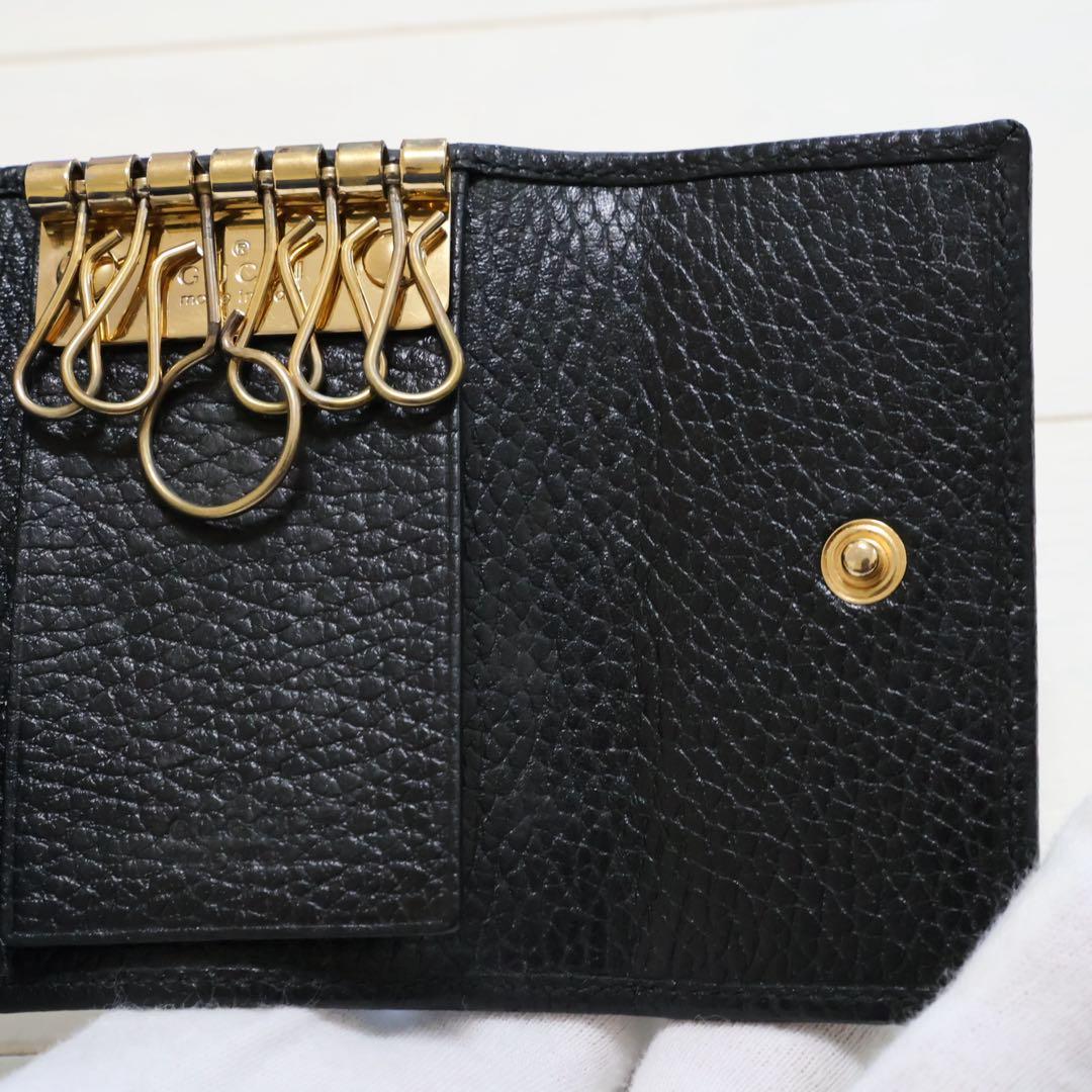 GUCCI グッチ GGマーモント レザー 6連 キーケース 鍵入れ