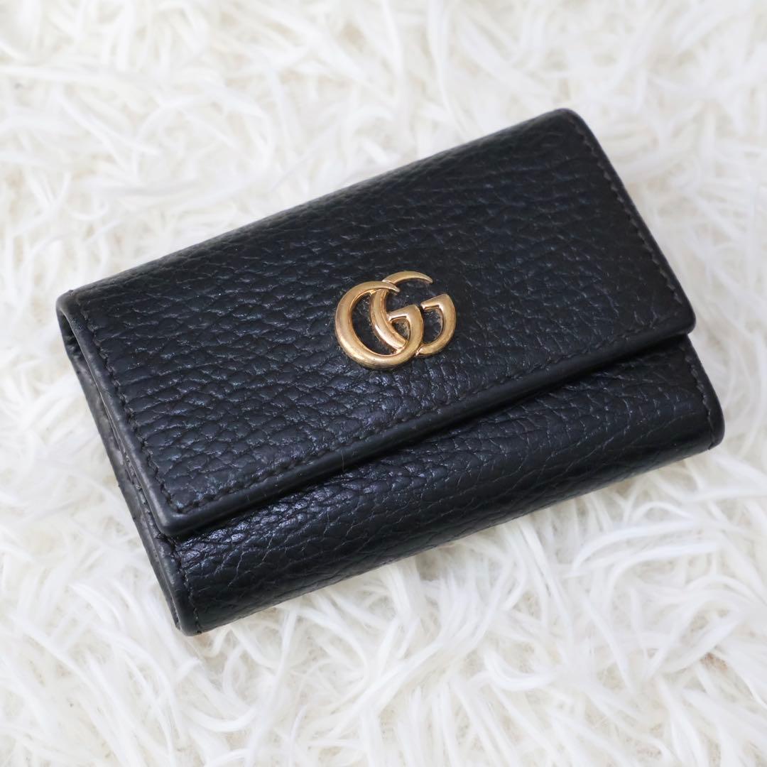 GUCCI グッチ GGマーモント レザー 6連 キーケース 鍵入れ