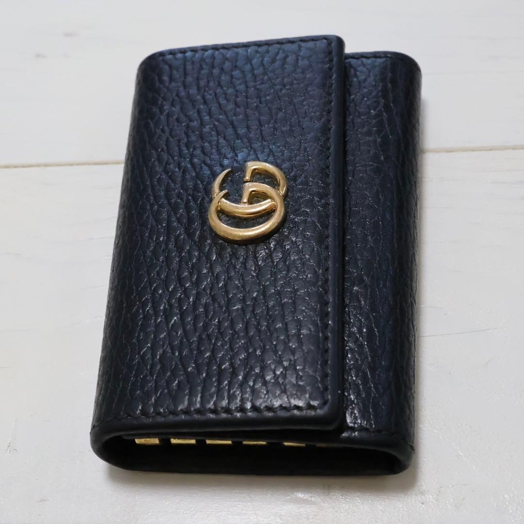GUCCI グッチ GGマーモント レザー 6連 キーケース 鍵入れ
