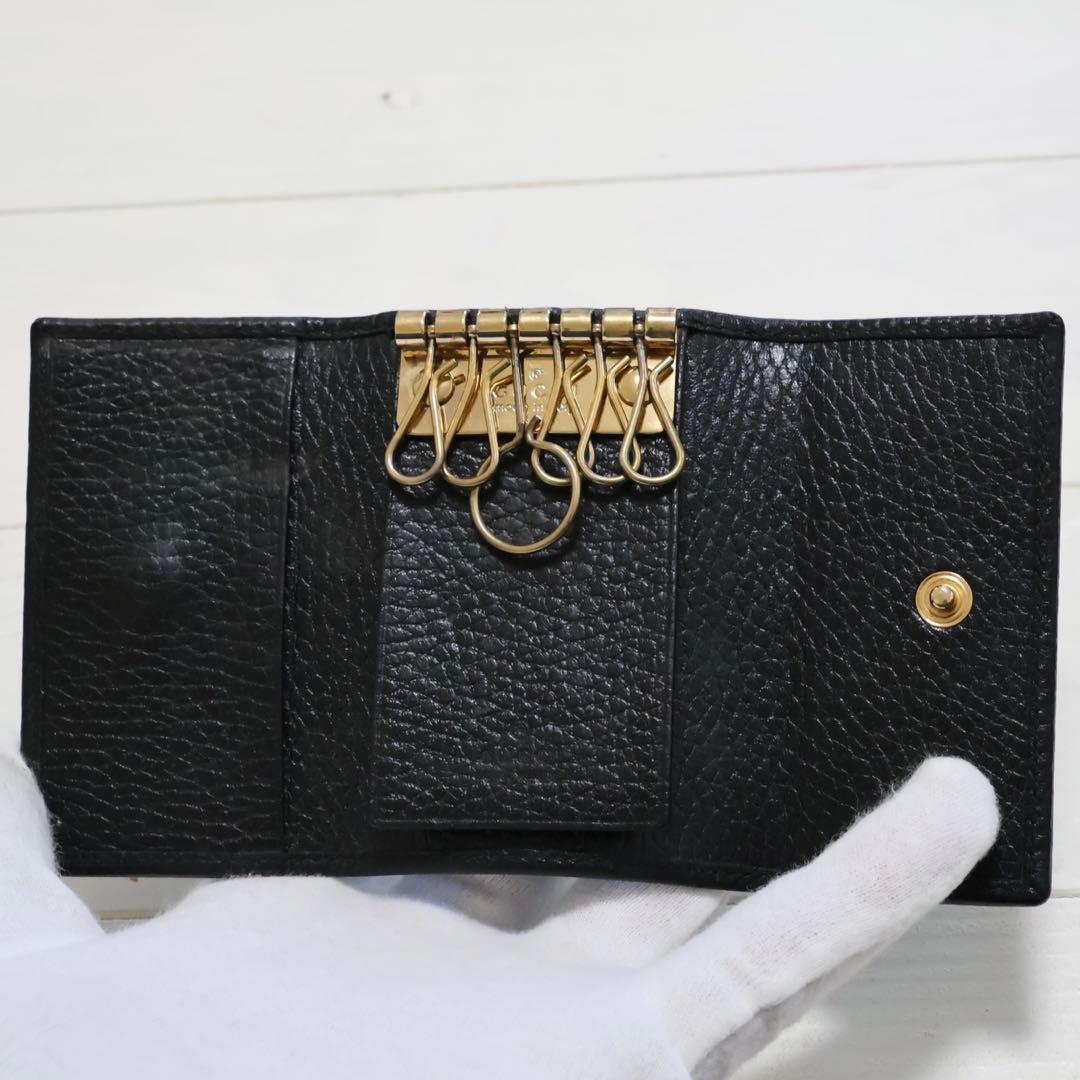 GUCCI グッチ GGマーモント レザー 6連 キーケース 鍵入れ