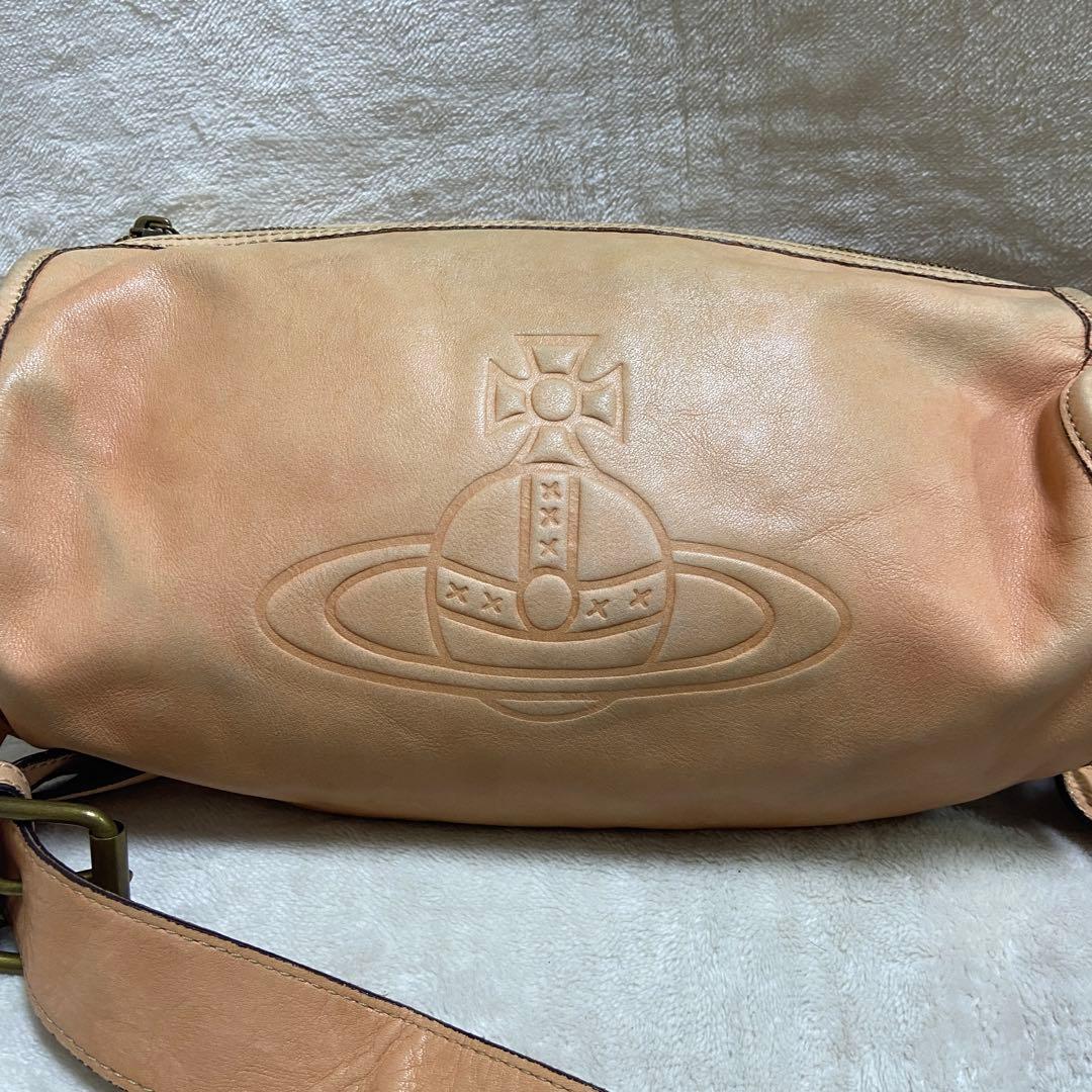 正規品　ヴィヴィアン　アコード　レザー　ショルダーバッグ　ドラム型　筒形　y2k