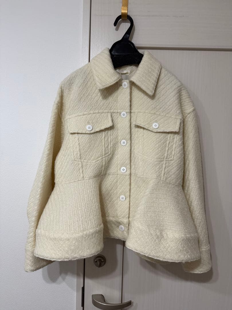 新品 完売品 ルフィル LE PHIL ロービングカルゼジャケット ホワイト F