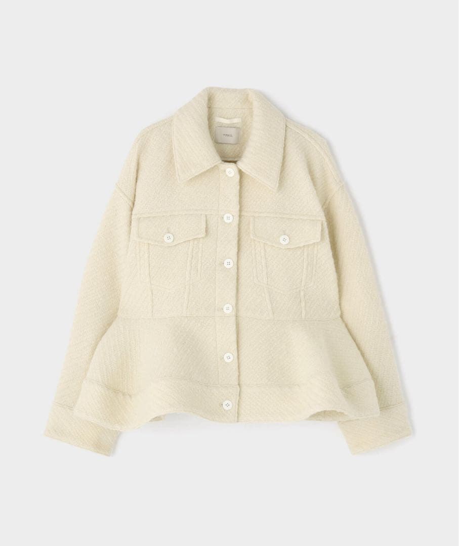 新品 完売品 ルフィル LE PHIL ロービングカルゼジャケット ホワイト F