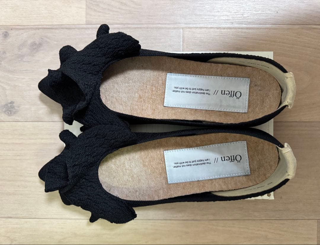 Offen オッフェン pointed FRIN BLACK ブラック 黒 39