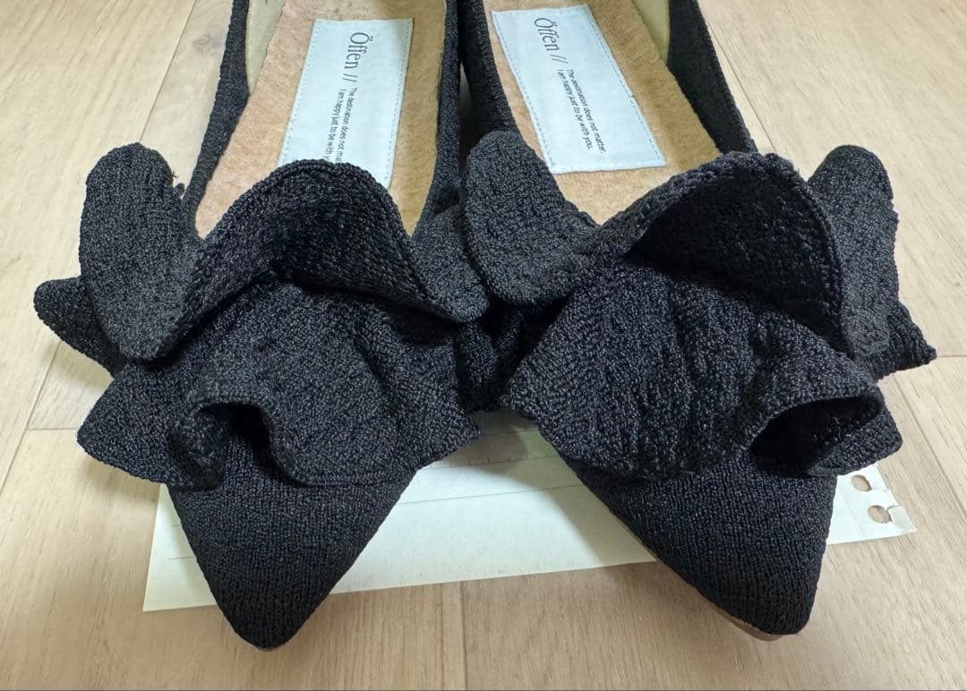 Offen オッフェン pointed FRIN BLACK ブラック 黒 39