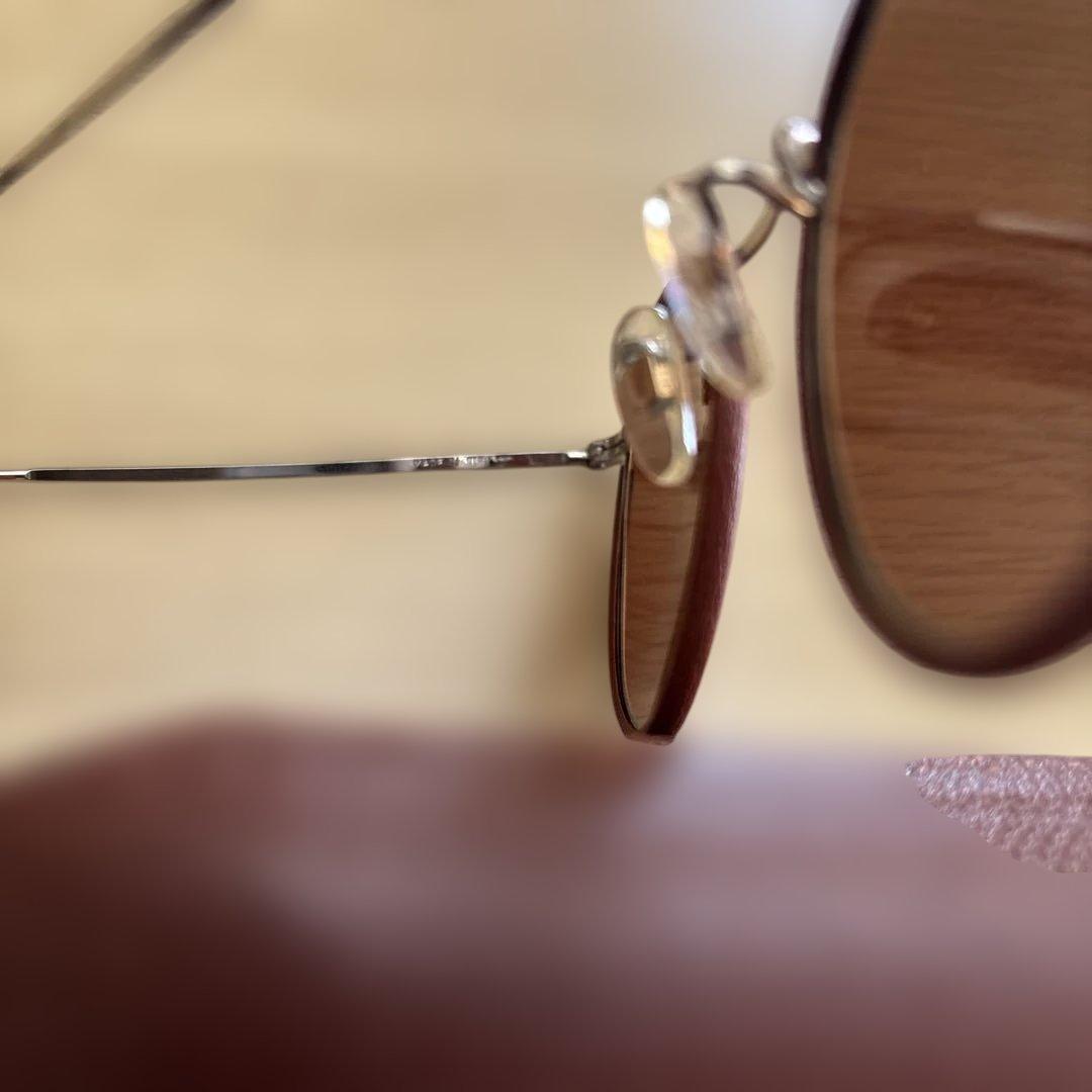 80sレザーフレームサングラス白山眼鏡ケース付き MADE IN ENGLAND