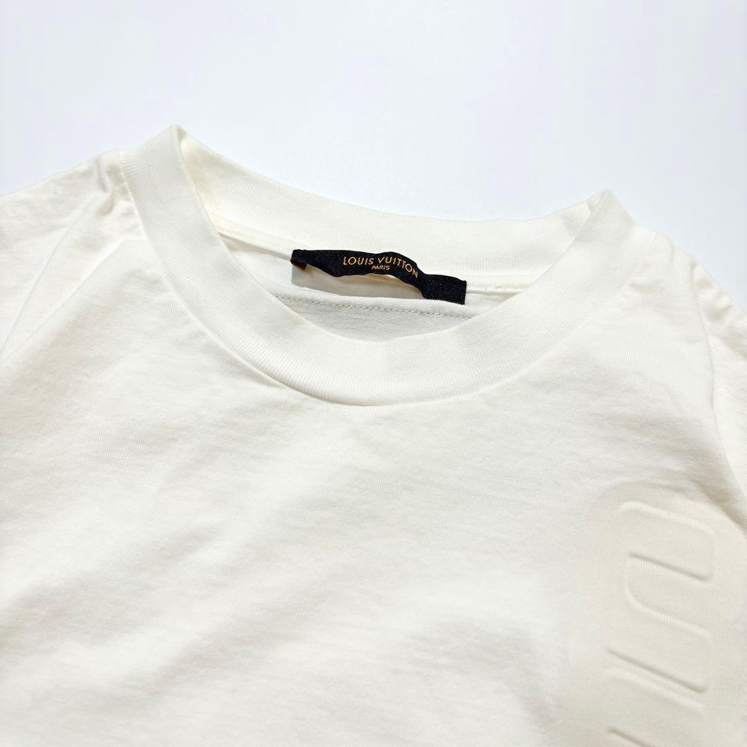 【極美品】LOUIS VUITTON Tシャツ 半袖 エンボスロゴ アイボリー