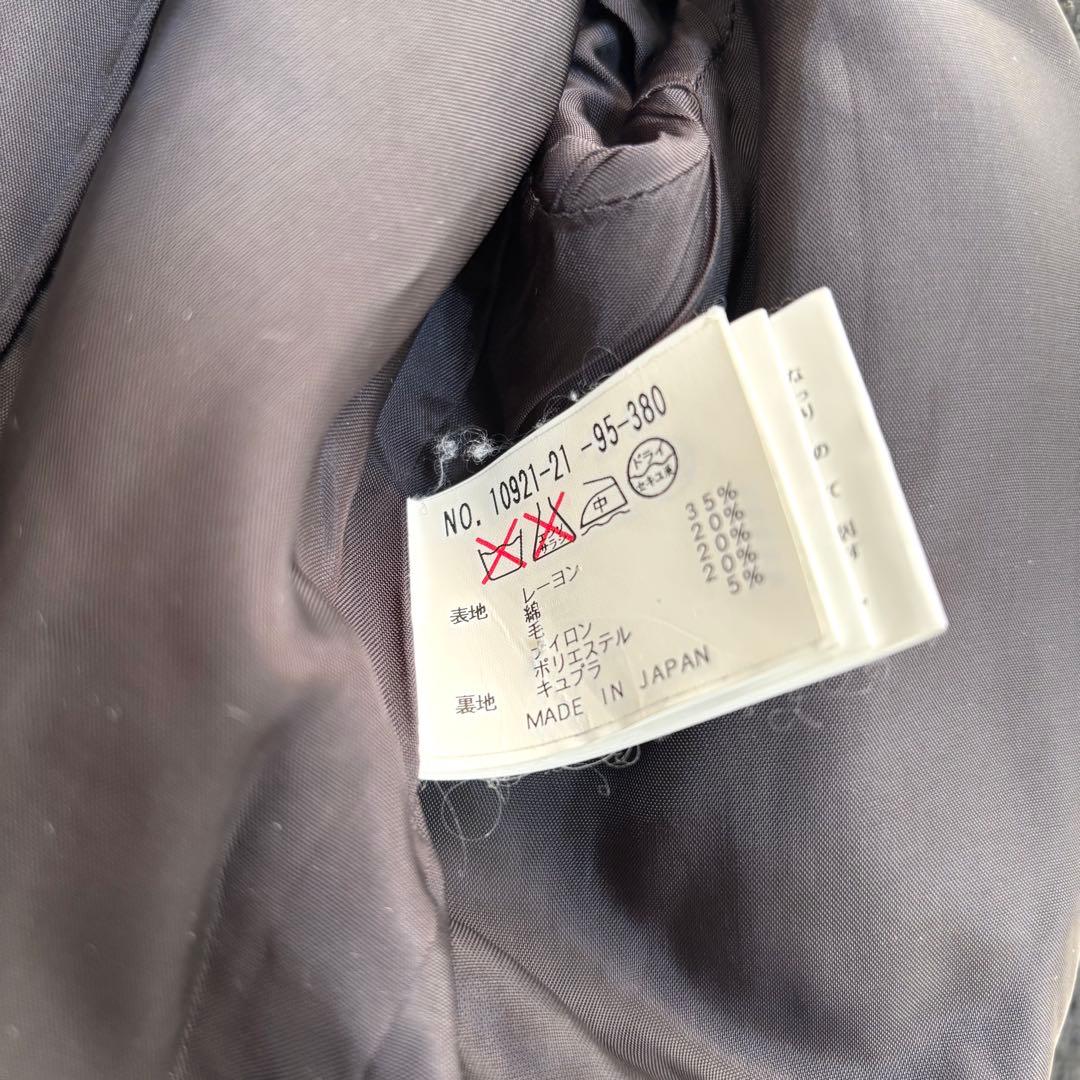 ANAYI アナイ ツイードジャケット コート ノーカラー 黒 M相当