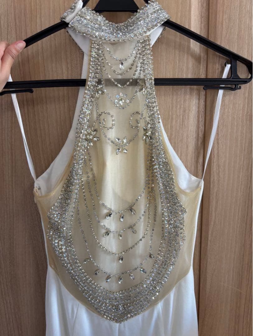 sugar ビジュー装飾ハイネックロングドレス