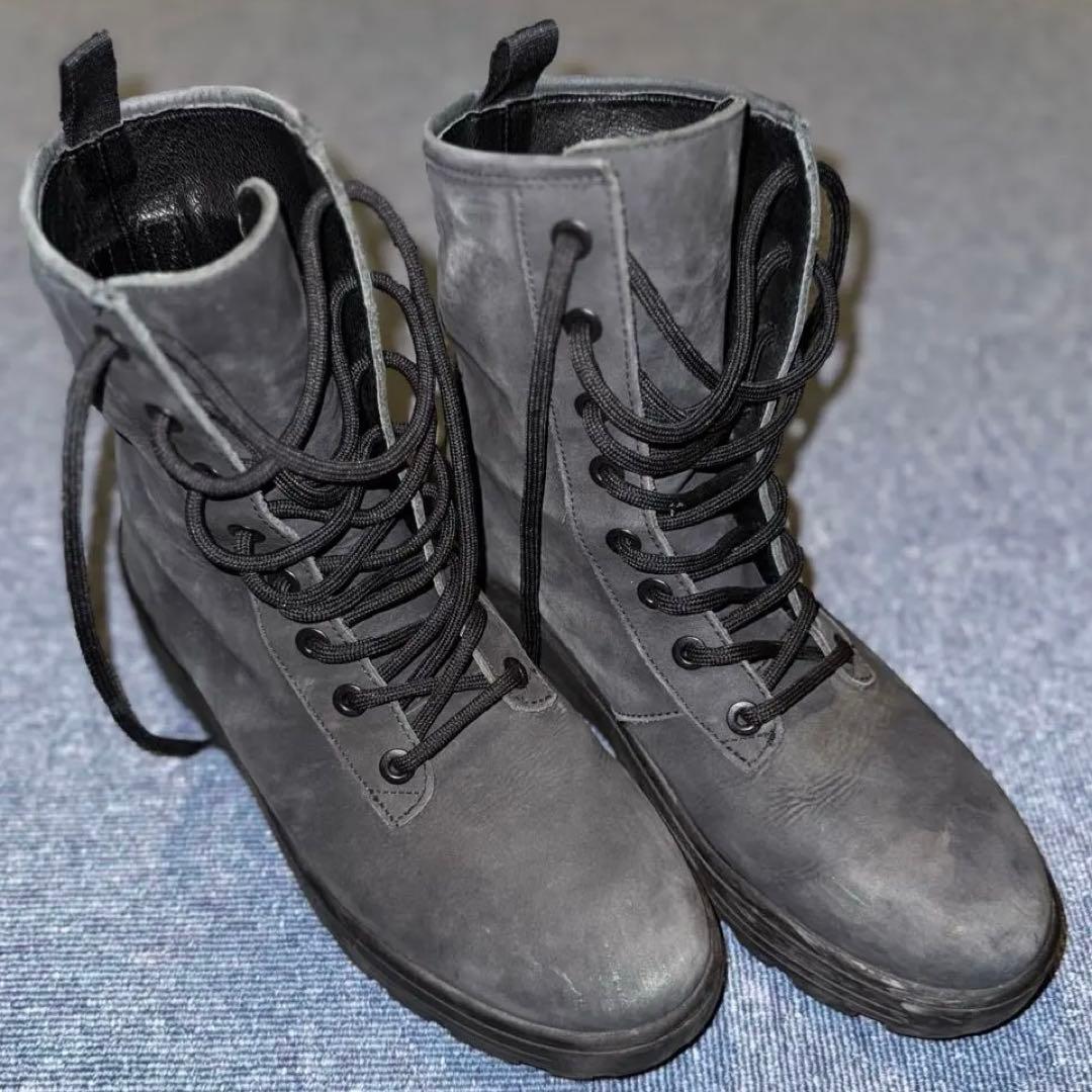 イージー　アディダスグレーレザーミリタリーブーツ SEASON 5 27.0cm