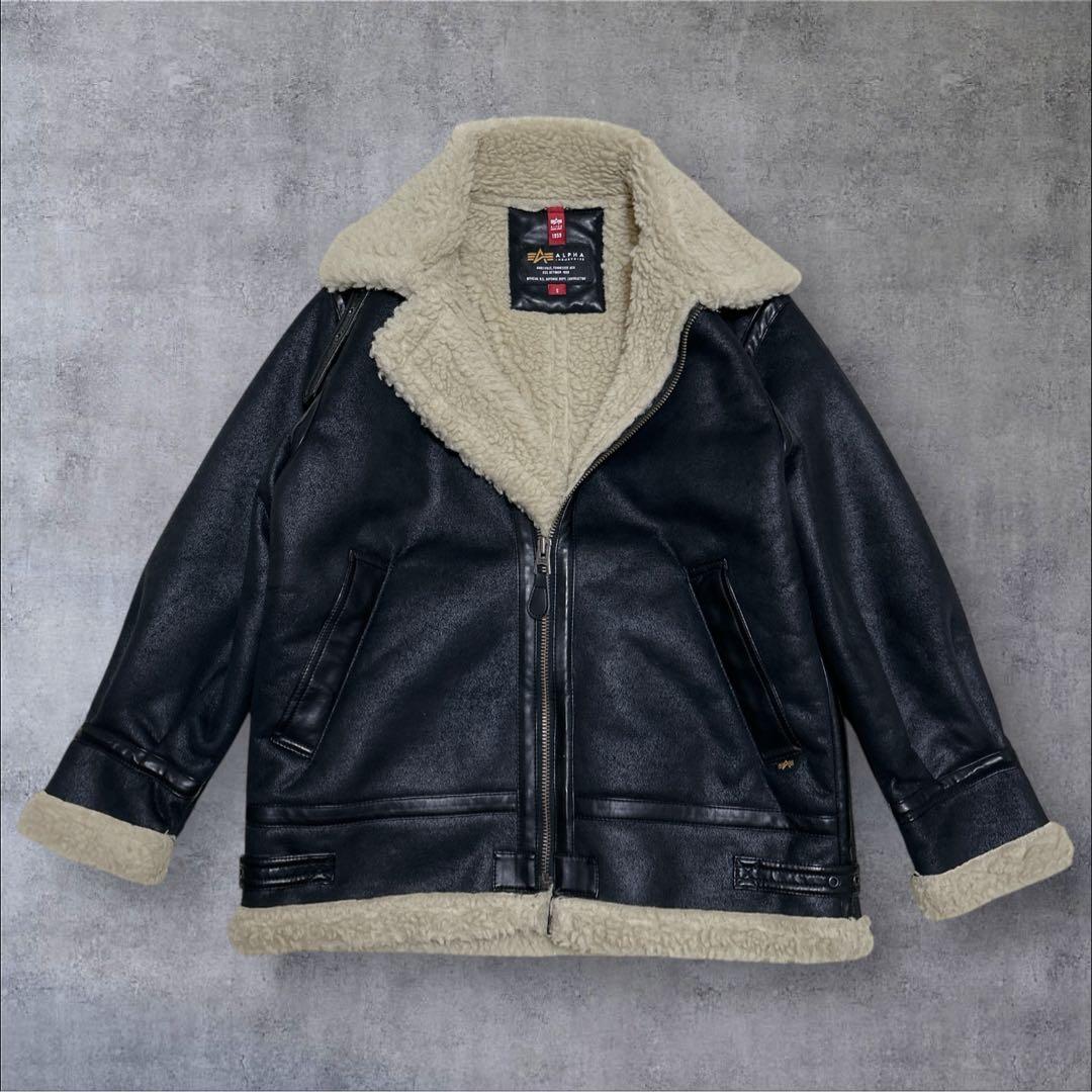 美品✨ALPHA INDUSTRIES B3 フェイクムートン フライト　ボア