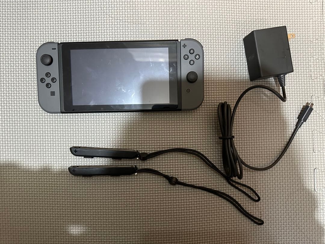 ニンテンドースイッチ グレー 灰色 NINTENDO SWITCH 付属品全新