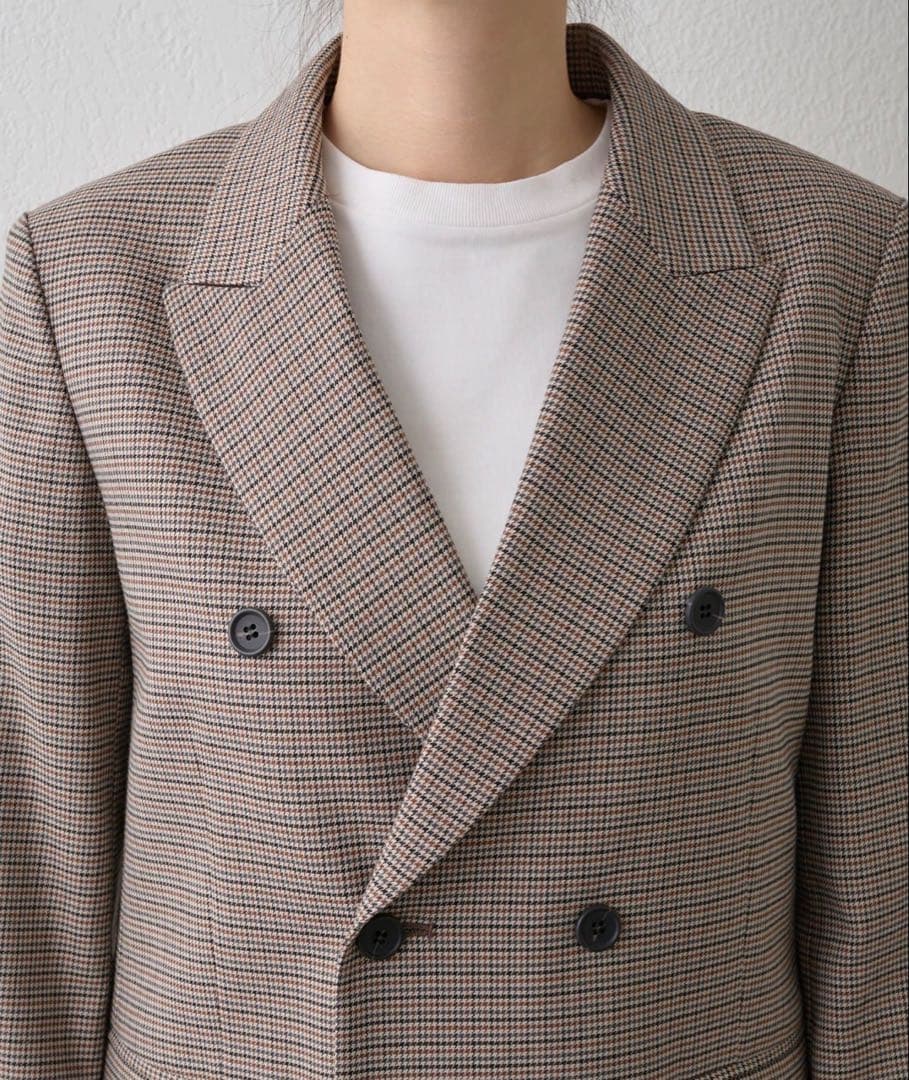 ウィムガゼット ガンクラブチェックダブルジャケット