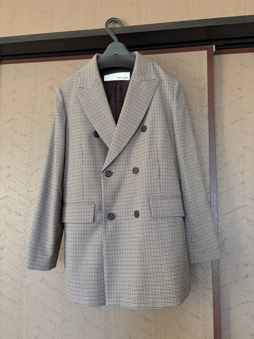 ウィムガゼット ガンクラブチェックダブルジャケット
