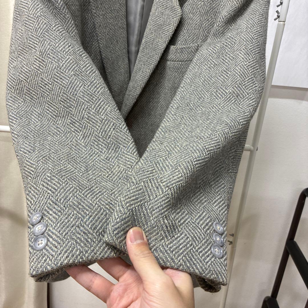 Y's for men グレー ウール ヘリンボーン テーラードジャケット M