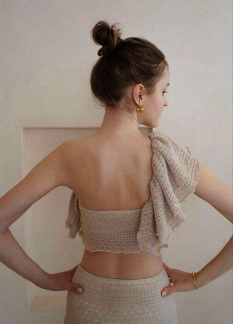 acka crochet frill swim wear M-L size新品