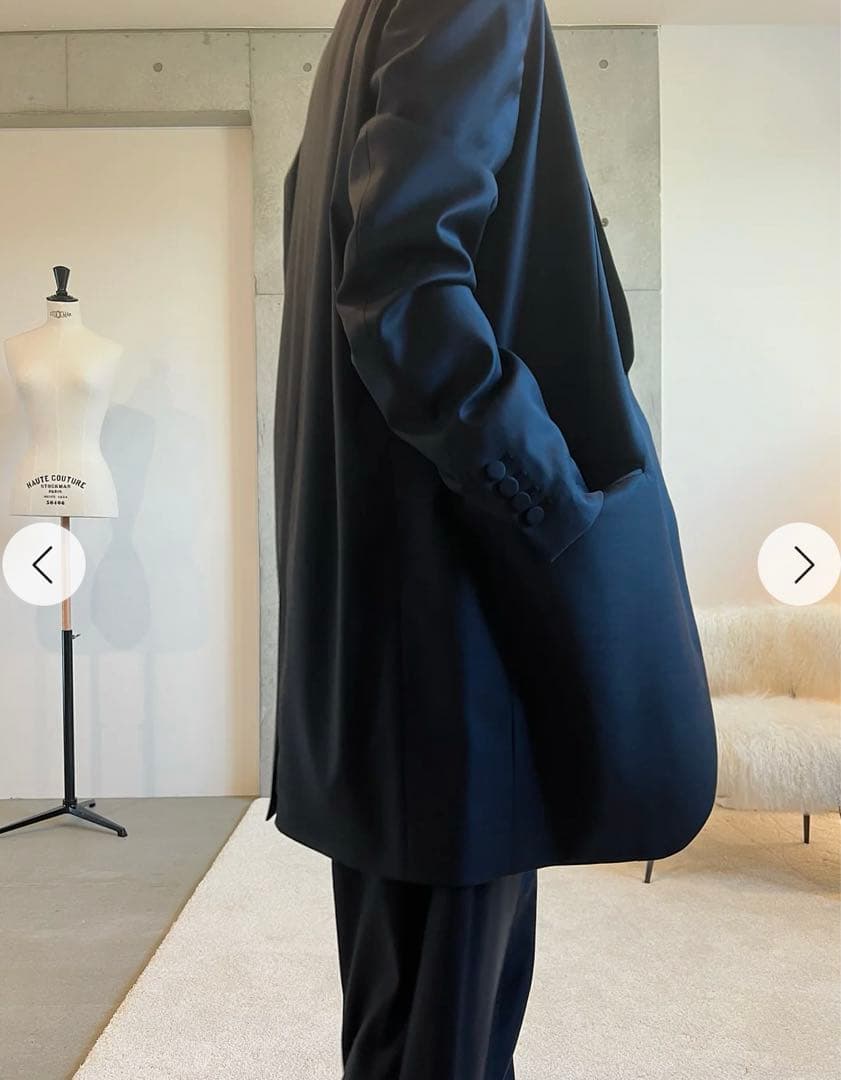 未使用 チエコ chieko＋ シルク ウール ショールカラー ジャケット 36