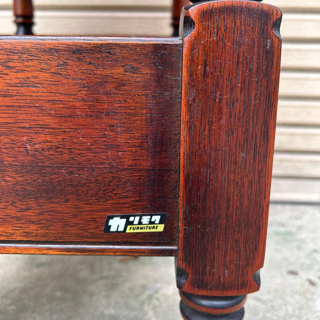 ヴィンテージ　オールドカリモク　コロニアル　電話台　花台　サイドテーブル