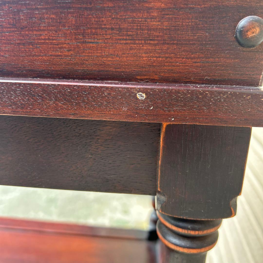 ヴィンテージ　オールドカリモク　コロニアル　電話台　花台　サイドテーブル