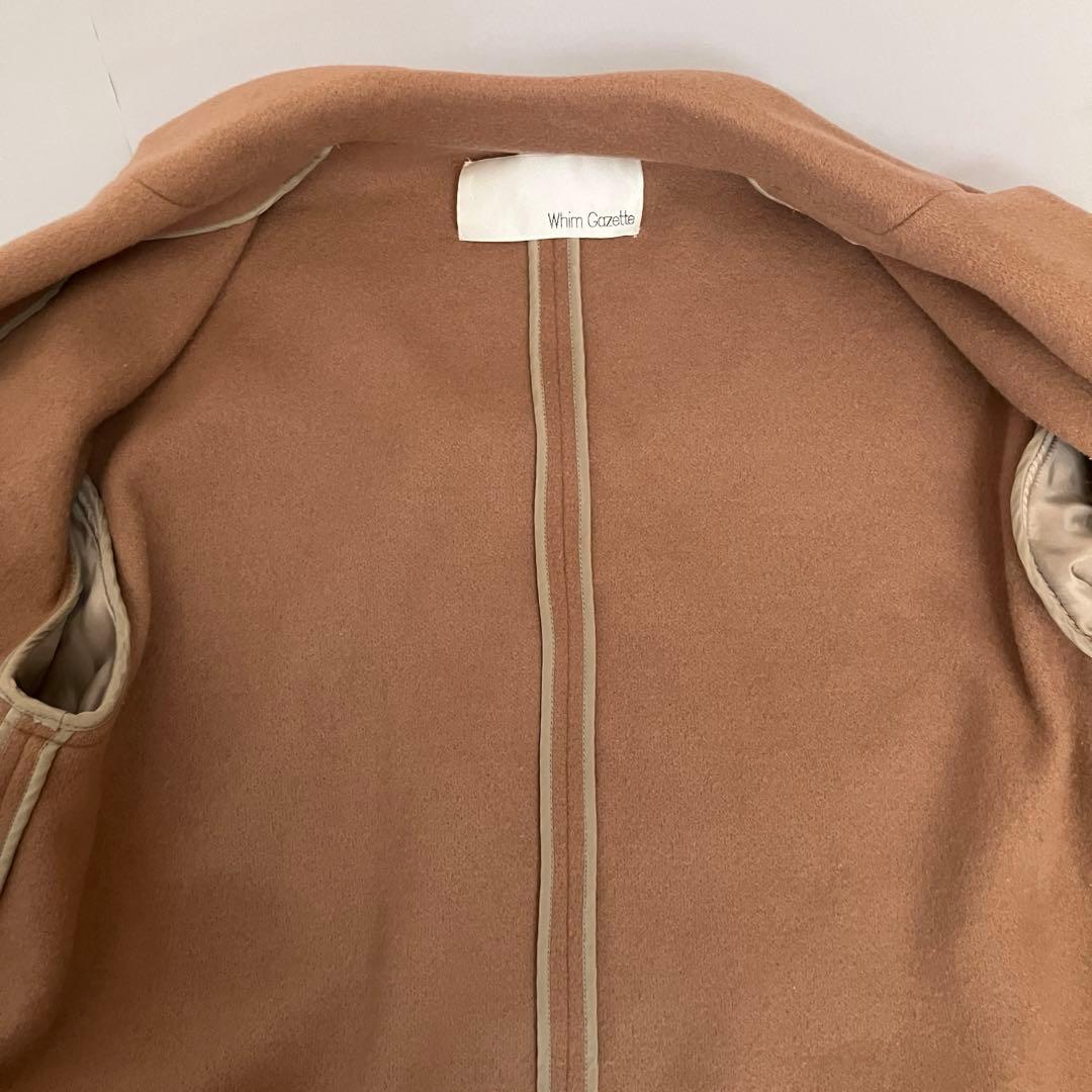 美品★ウィムガゼット リバーチェスターコート　ダブルフェイス　ロング丈　キャメル
