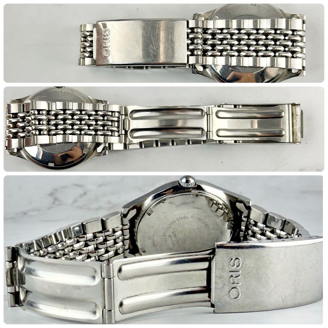 オリス ポインターデイト 手巻き時計 ヴィンテージ ギョーシェ メンズ 不動