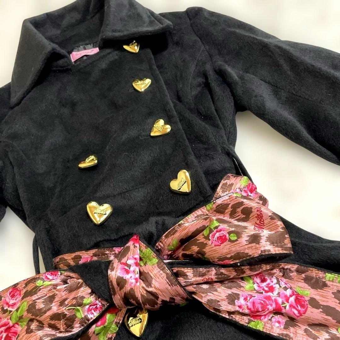 《MARS》レア　初期物　ハート金ボタン　コート　リボン　花柄　姫ギャル　M