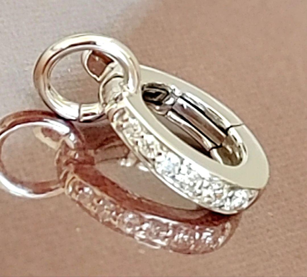 ☆新品未使用☆K18WG&天然ダイヤモンド マルチバチカン チャーム gstv