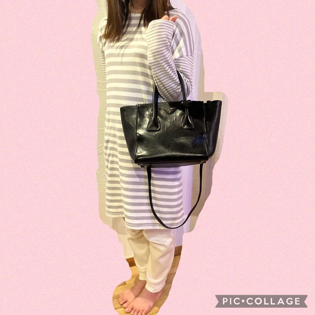 ✨極美品✨PRADA ブラック 2way ショルダーバッグ　7-15