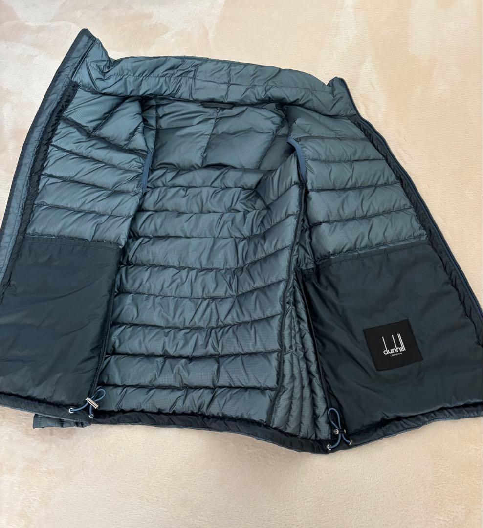 dunhill ブルーグレー ダウンベスト キルティング